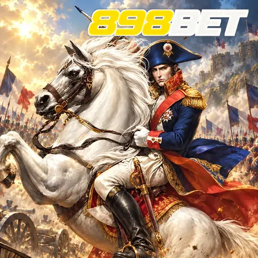 898BET — ilustração de um cavaleiro em um cavalo branco