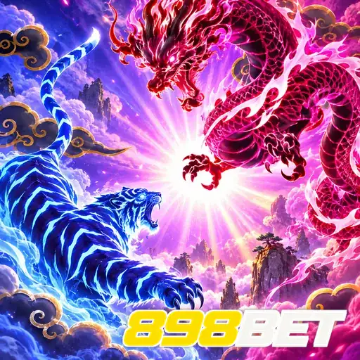 898BET — ilustração de dois dragões coloridos