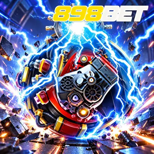 898BET — ilustração de um núcleo de energia azul