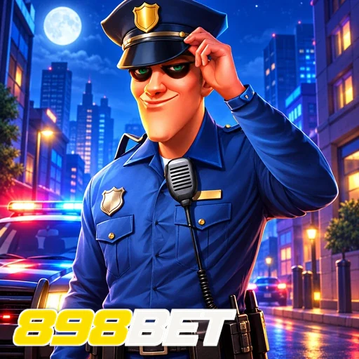 898BET — ilustração de um policial em uma cidade
