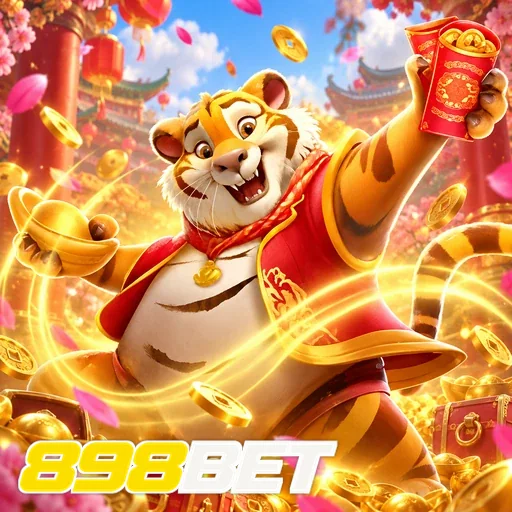 898BET — ilustração de uma raposa entre moedas e luzes